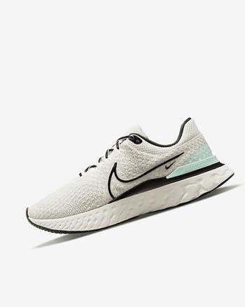 Nike React Infinity Run Flyknit 3 Beige Claro Negros | MX 3197